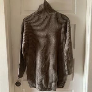 MISSGUIDED TAUPE GREY SWEATER DRESS